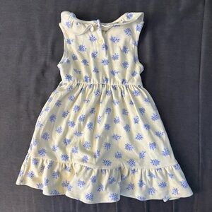 Little Lass yellow and Blue Floral Dress